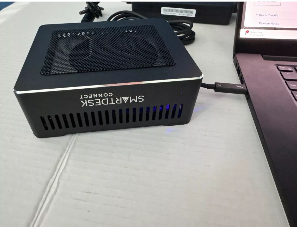 Зовнішня відеокарта для ноутбука з портом Thunderbolt 3.
