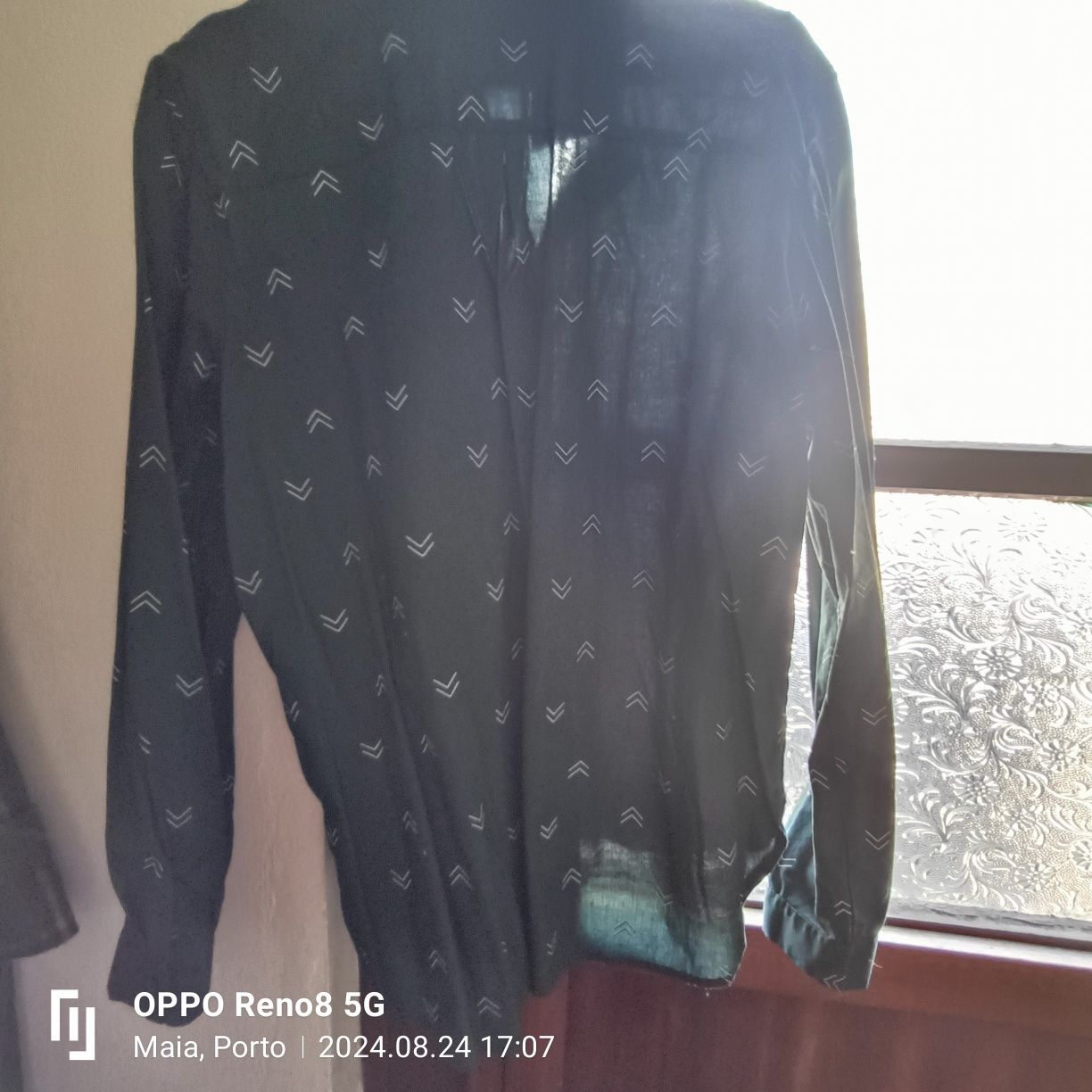 Camisa verde estampada