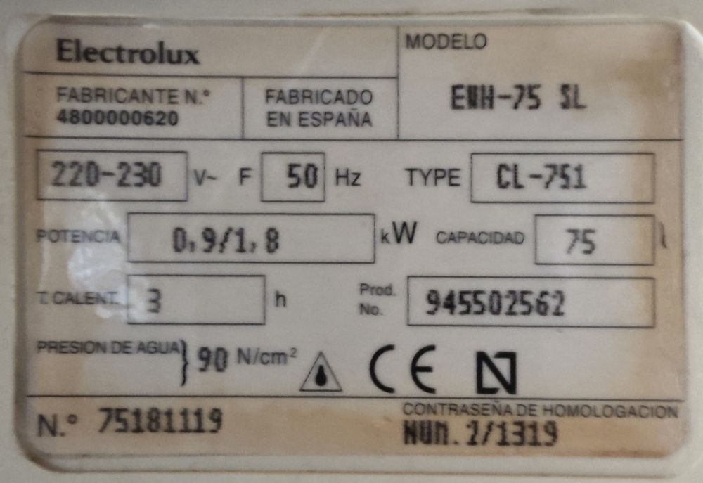 Bojler elektryczny Electrolux 75 l