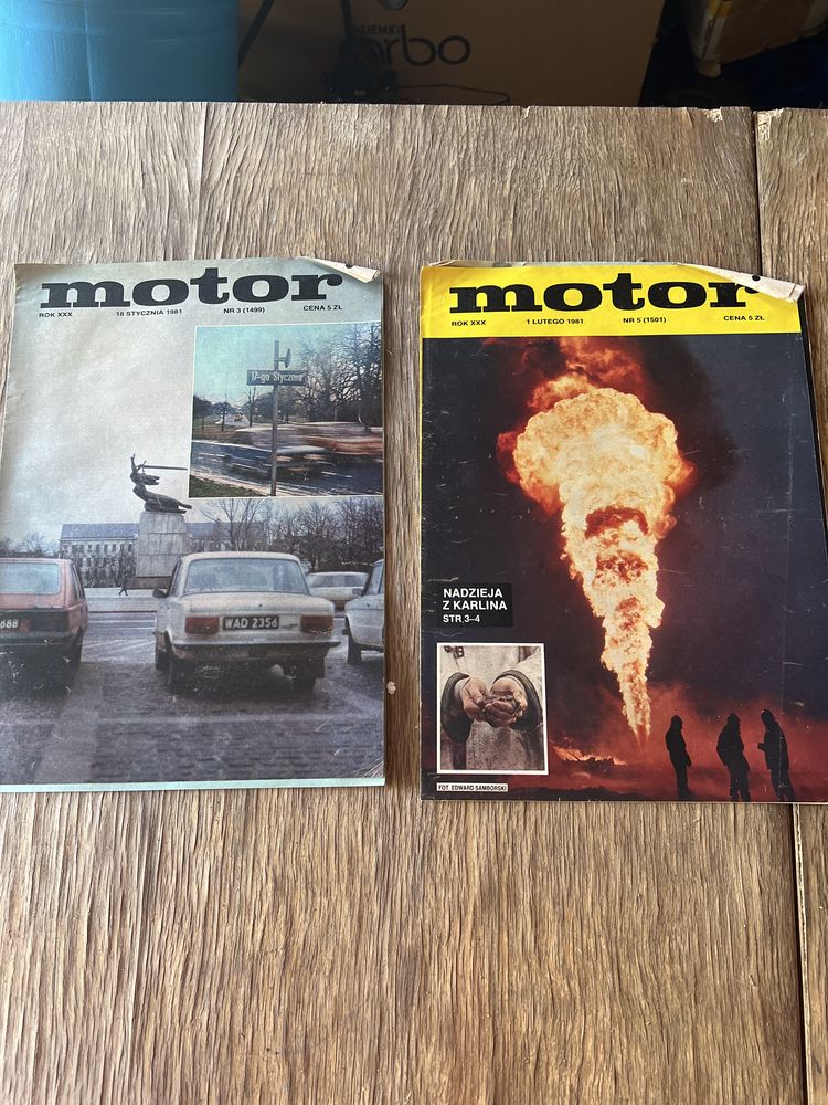 "Motor" 2 numery czasopisma motoryzacyjnego PRL 1981 rok