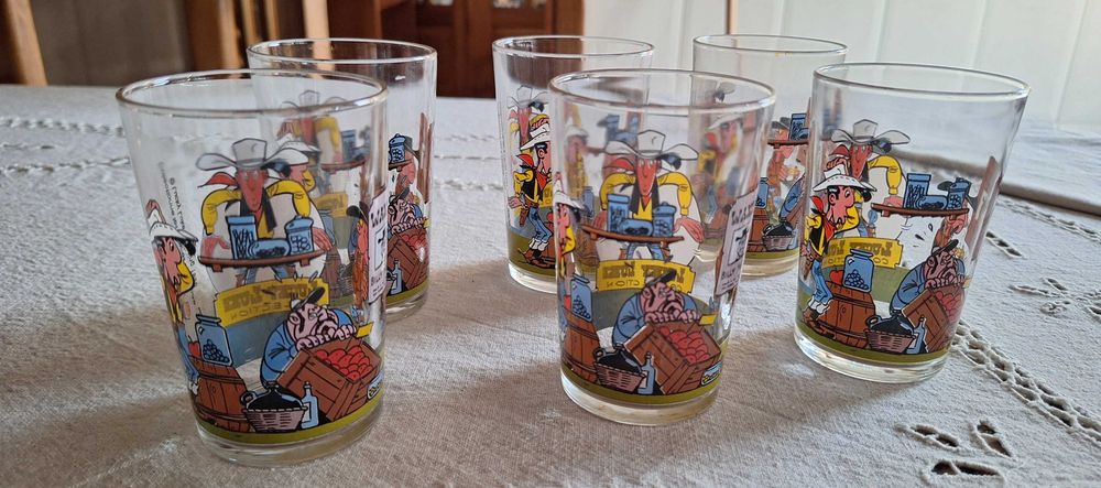 Copos de vidro Lucky Luke - coleção
