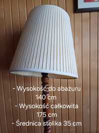 Lampa PRL drewniana toczona wysoka