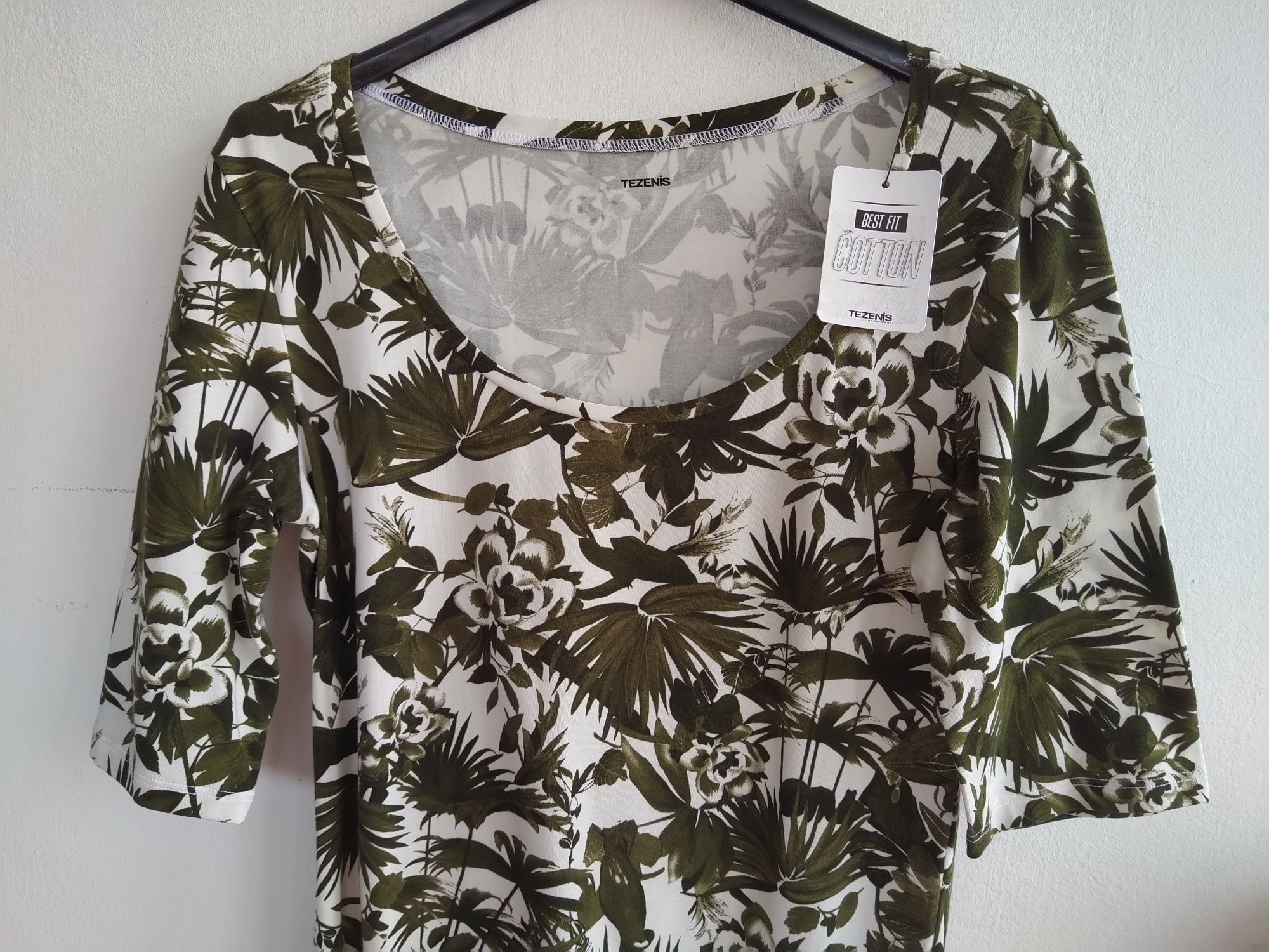 Blusa / Camisola padrão verde - Tezenis - Tamanho L - Nova!