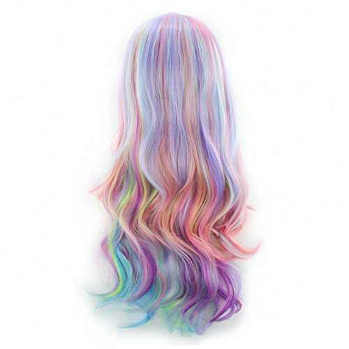 ATAYOU Kolorowa peruka włosy długie