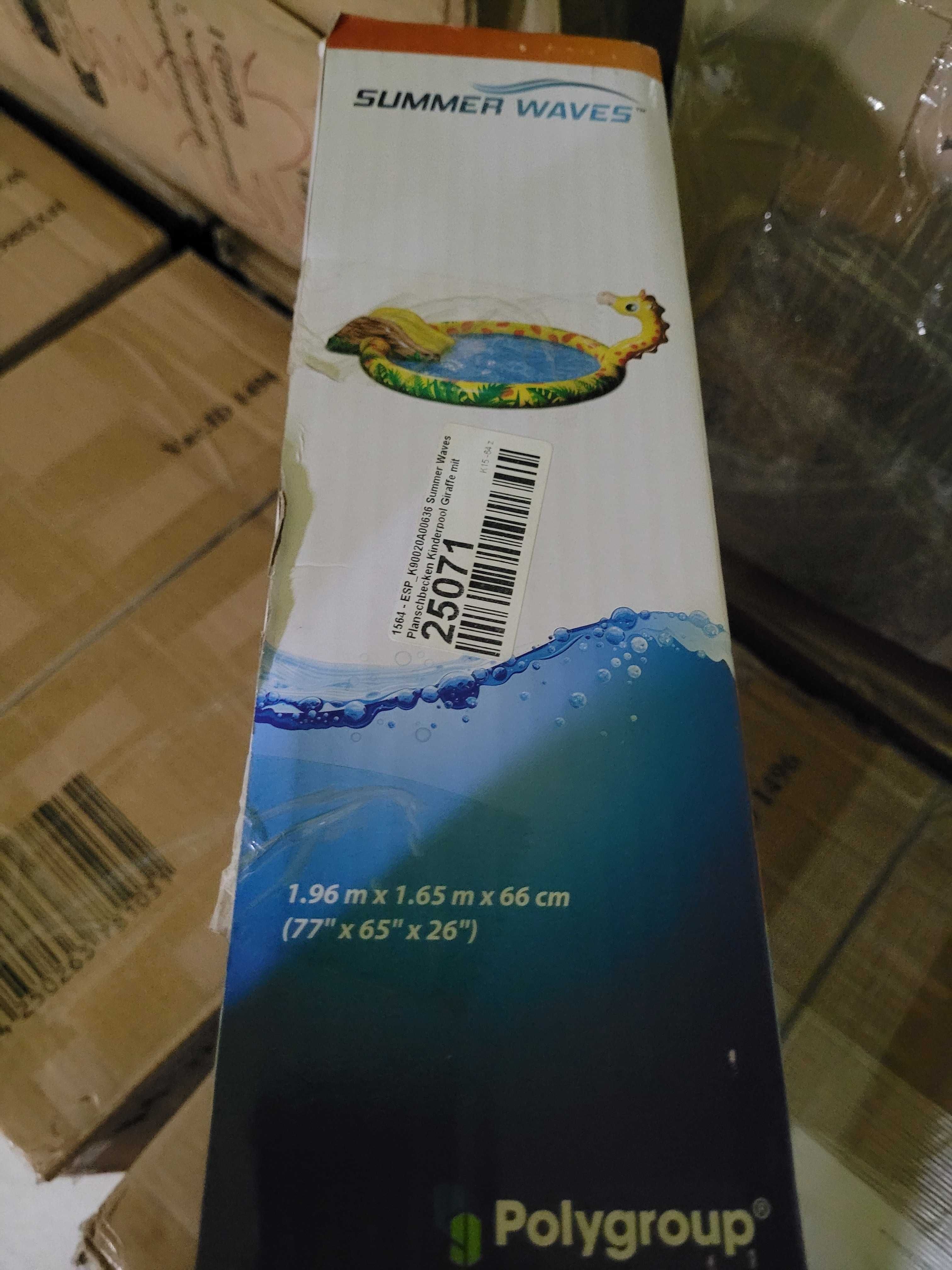 Summer waves basen dla dzieci z zjeżdżalnia i fontanna