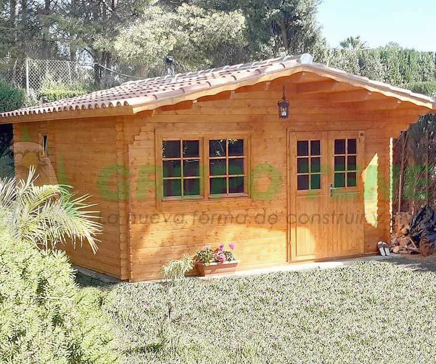 CASA DE MADEIRA COM BANHO 22,5m2 Modelo RAMSI ideal para Turismo Rural