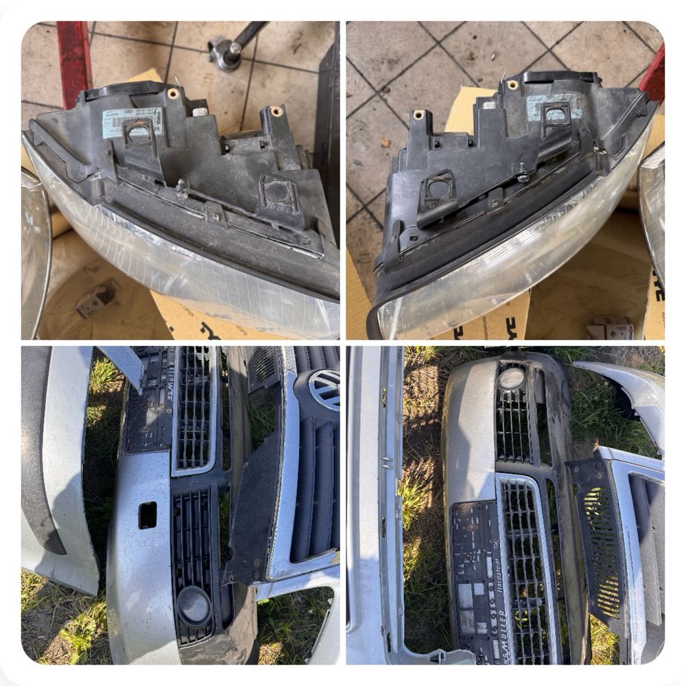 Maska zderzak Lampy reflektor Audi  a4 B6