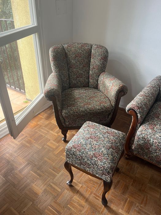 Wersalka Lirka 2 fotele i 2 podnóżki