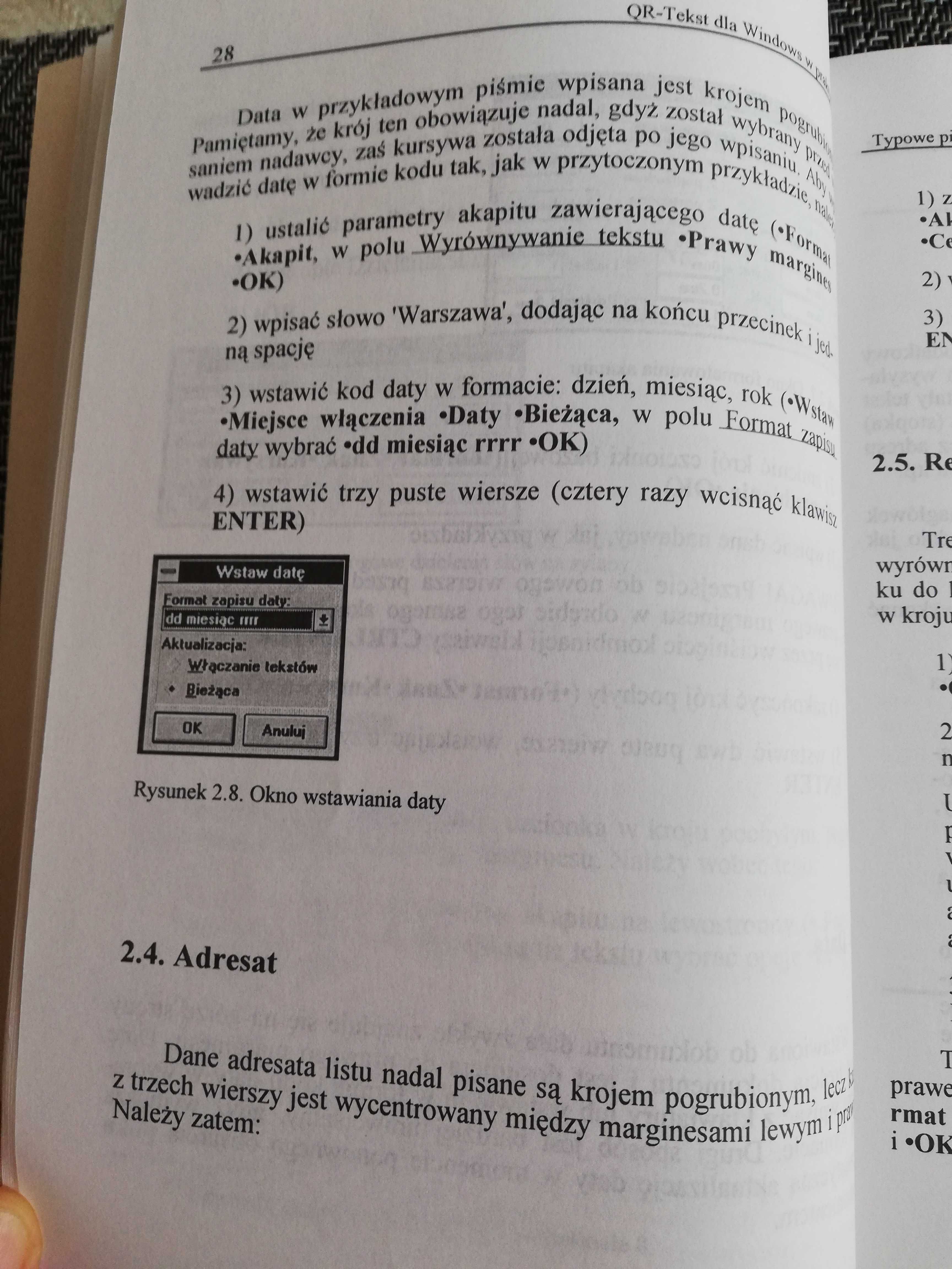 QR-Tekst dla Windows w praktyce - Mirosława Kopertowska - 1994 rok