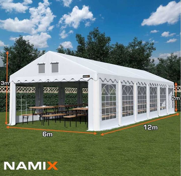 ***PROMOCJA *** Namiot COMFORT 6x12 imprezowy handlowy altana PVC 560g