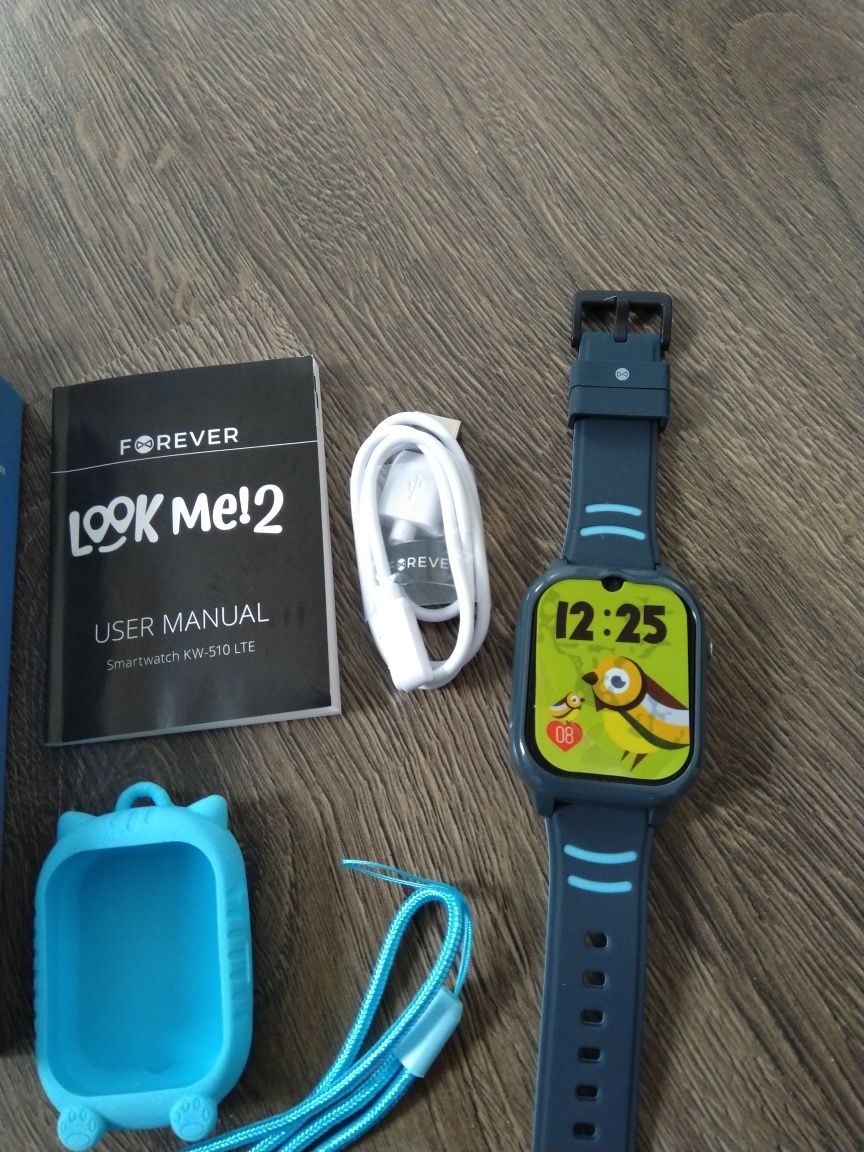 Smartwatch Forever Kids LookMe KW-510 Blue NOWY, Gwarancja 3 lata