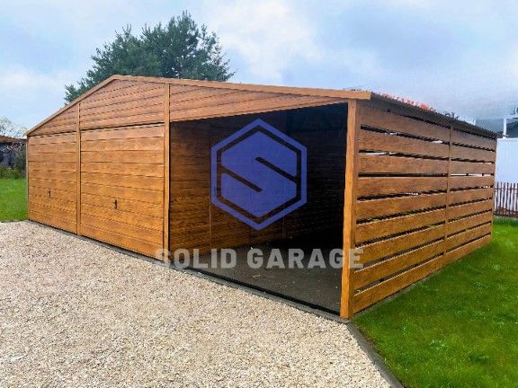Garaż blaszany schowek na budowe drewnopodobny garaz 9x6m (12x6 10x8)