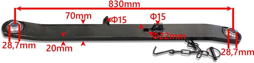 ZESTAW TUZ C-330 Cięgło L i  P Wieszak L i P 2x Łańcuch Boczny [8691]