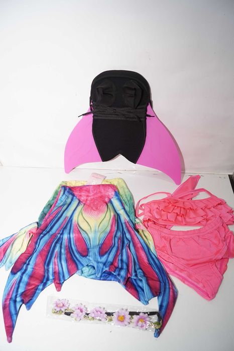 Syreni ogon strój kąpielowy syrenki kostium + monofin/płetwa r.130