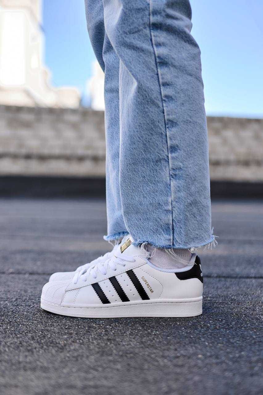 Кросівки Adidas Superstar White Black Premium