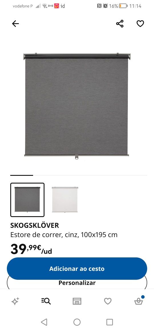 Estores IKEA 100x195 / para desocupar