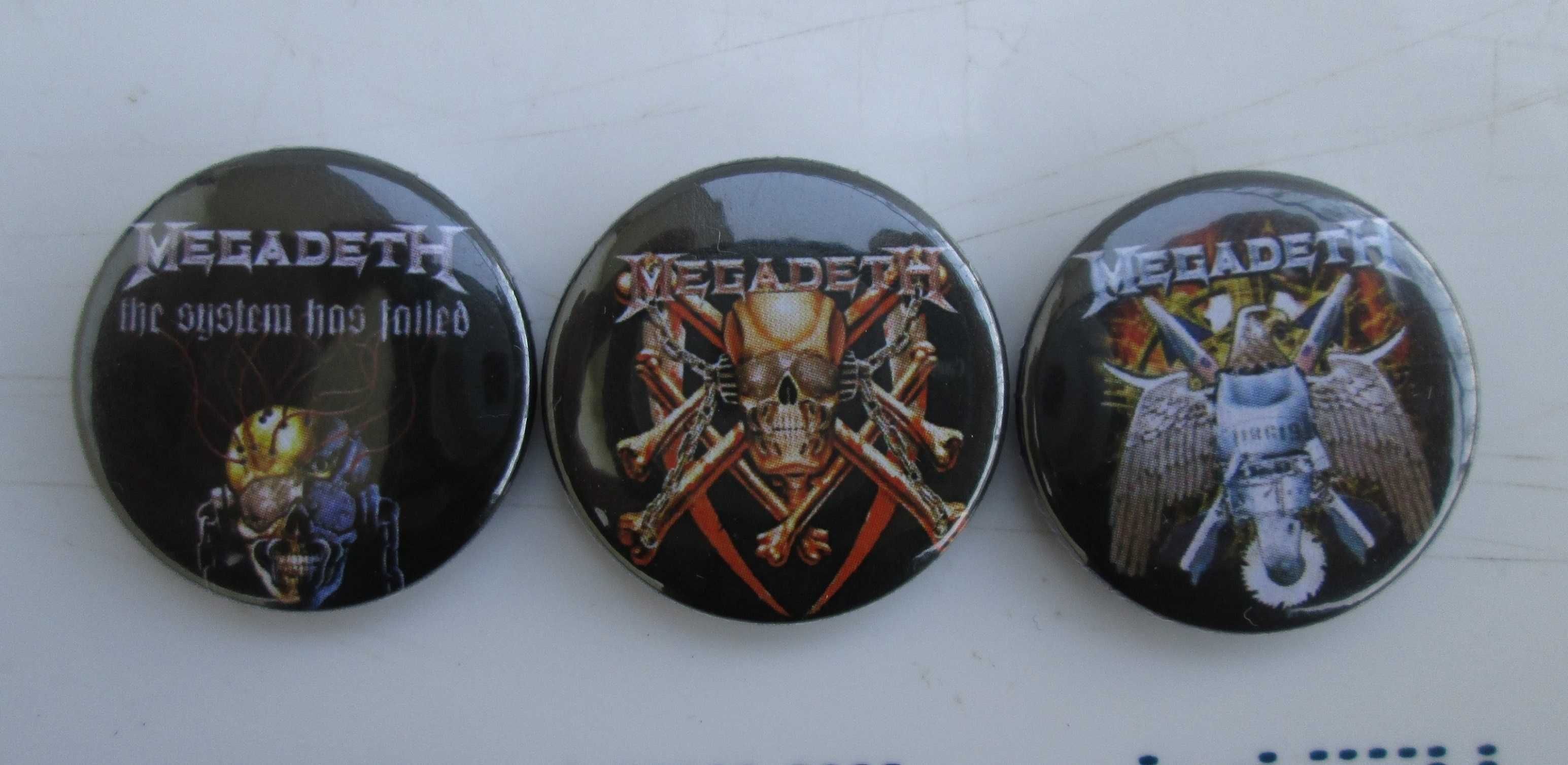 Lote de 9 pin badge Megadeth