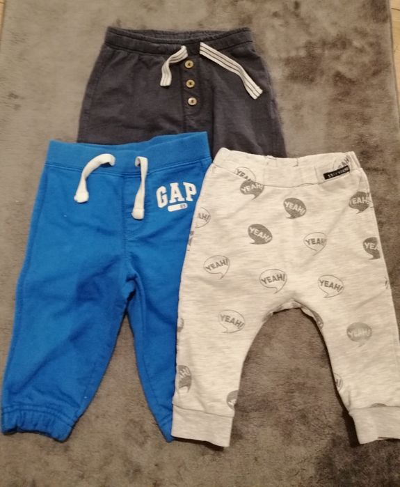 Spodnie dresowe 74/80-3 pary GAP, Zara, Newbie