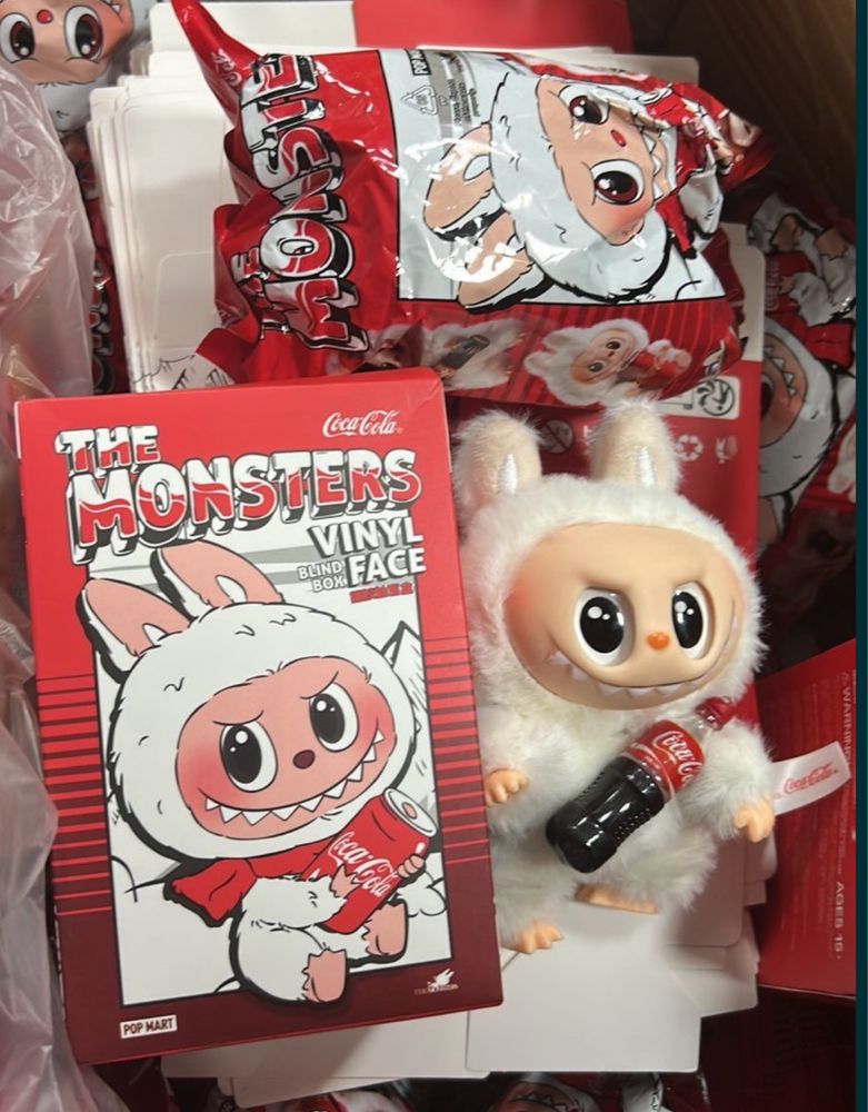 Лабубу Coca Cola м'яка  іграшка брелок