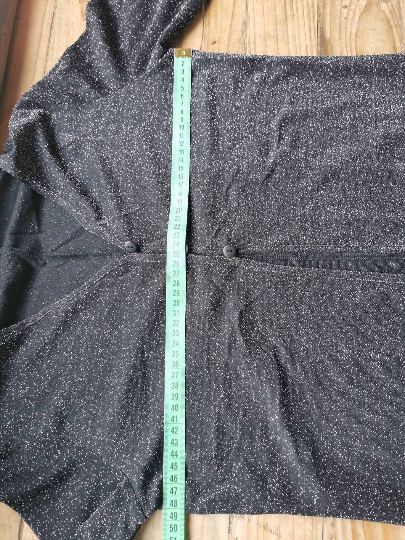 H&M narzutka kardigan czarna brokatowa, rozmiar M