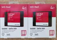 Dwa dyski WD Red SA500 SATA SSD 4TB. Do NAS. Nowe, zaplombowane.