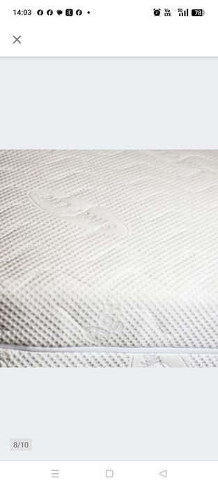 MATERAC piankowy w pokrowcu silver