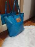 Bolsa Roberto Cavalli original – couro croco azul, como nova