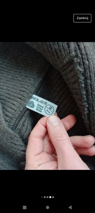 Oryginalny Niemiecki wojskowy sweter z 1983r. 100% wełna