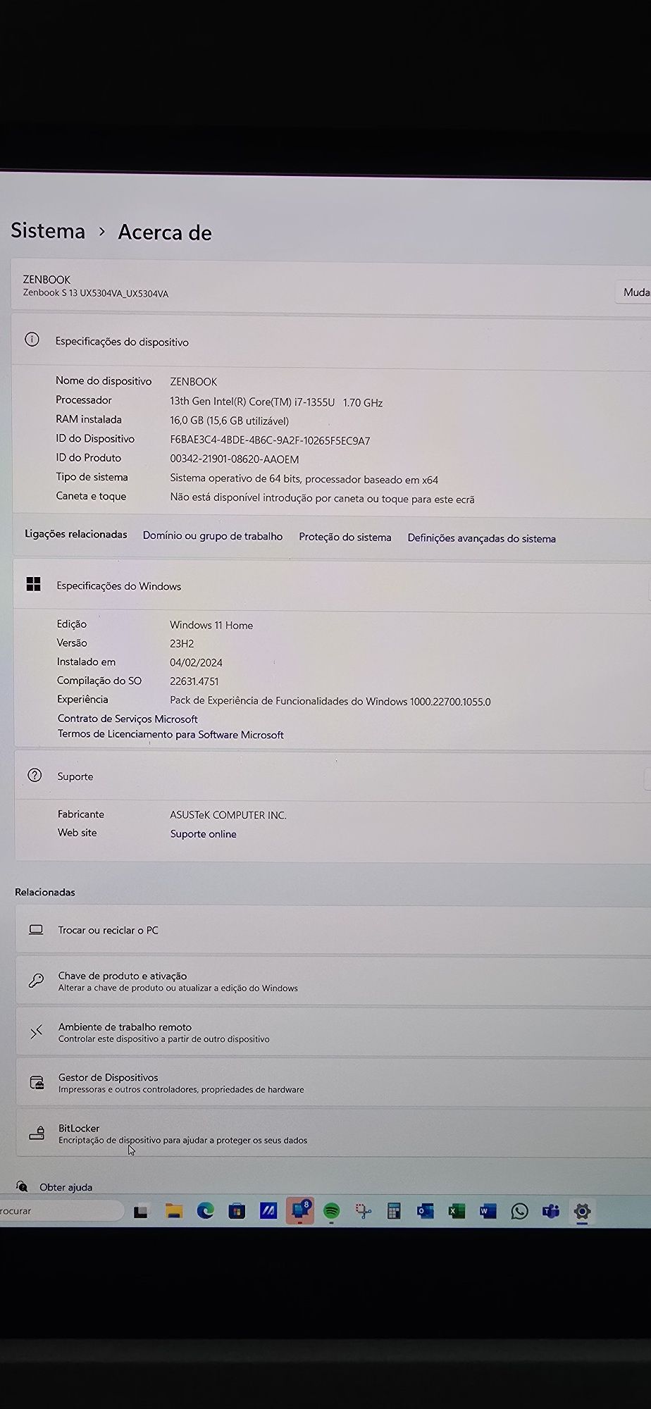 Portatil Asus Zenbook S13