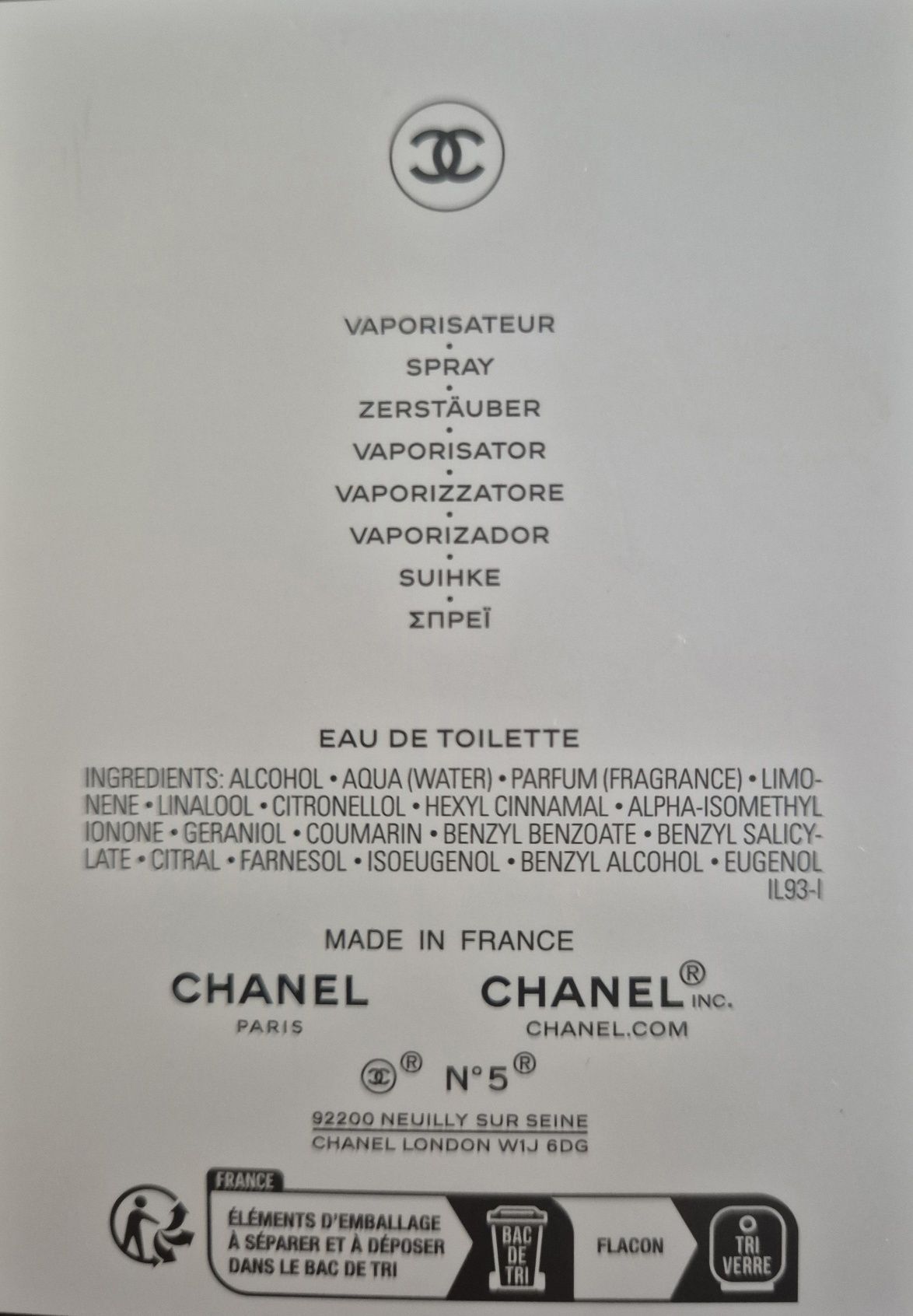 Chanel N°5 L'EAU limitowana edycja 50 ml