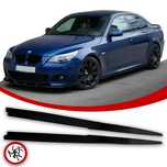 BMW E60 E61 Boczne Dokładki Progów Splittery Podproża M-pakiet Czarny