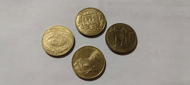Cztery monety 2 zł okolicznościowe