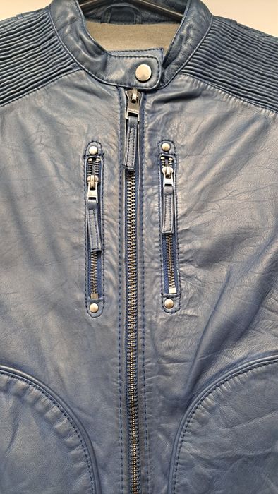 Kurtka skórzana damska, ramoneska,rozmiar 38, skóra owcza, podszewka b