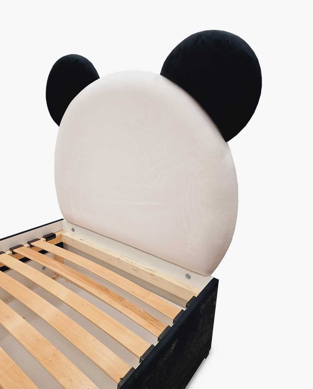 Łóżko dziecięce Panda tapicerowane z szufladą  90x200