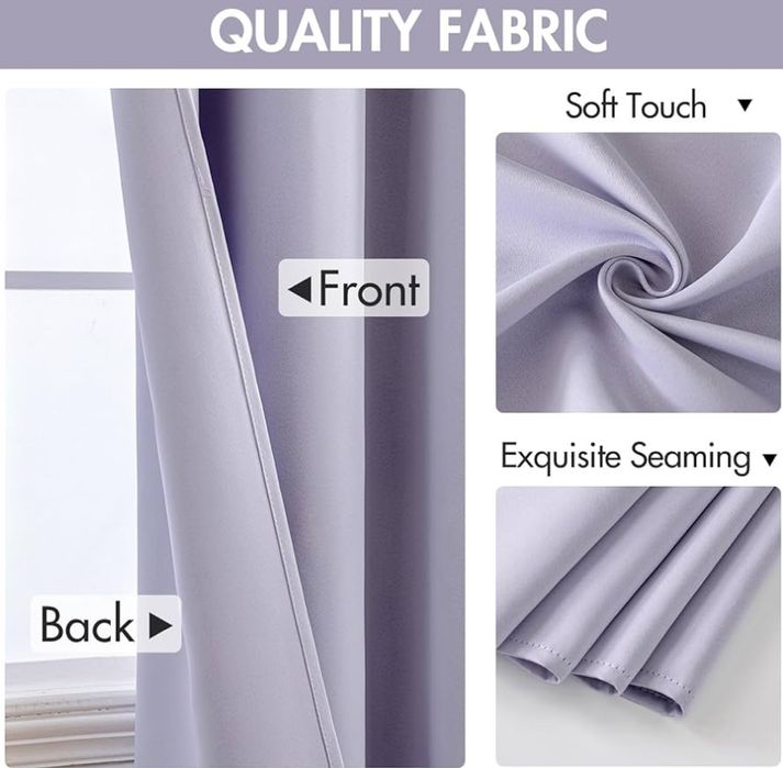 2 Zasłony 140x245cm.  Zaciemniające Termiczne Na Przelotkach