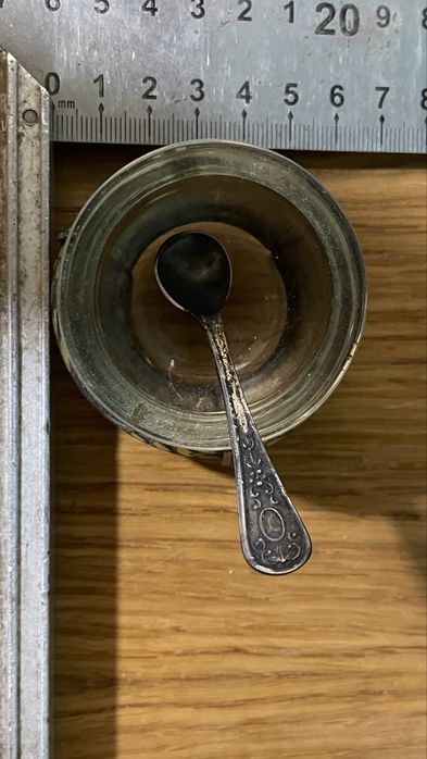 Солонка з ложечкою-горячі емалі (1юммет)