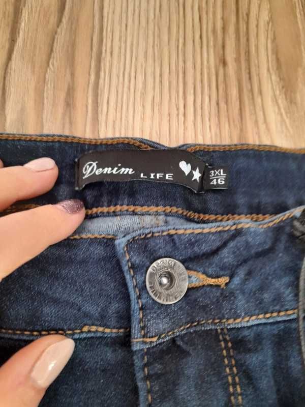 Nowe granatowe jeansy denim life rozm L