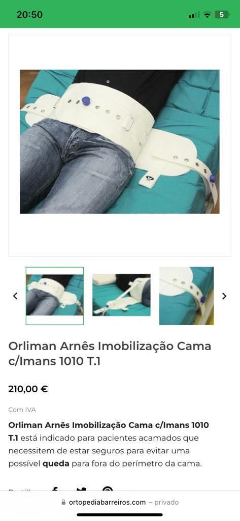 Orliman Arnês Imobilização Cama c/Imans 1010 T.1