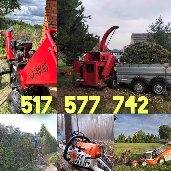 Koszenie trawy, wycinka drzew, usługi rębakiem, czyszczenie działek