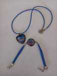 Conjunto pulseira e colar com lobos a uivar na lua cheia