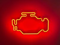 Неонова вивіска "Чек Check engine" червона, 400*240 мм, світлодіодна
