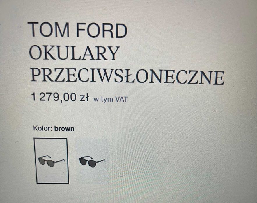 nowe okulary przeciwsłoneczne Tom Ford unisex, oryginał