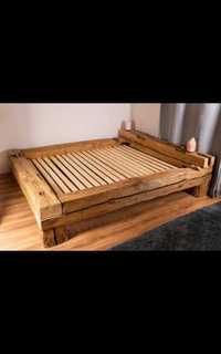 Łóżko drewniane z beli sosnowych 160