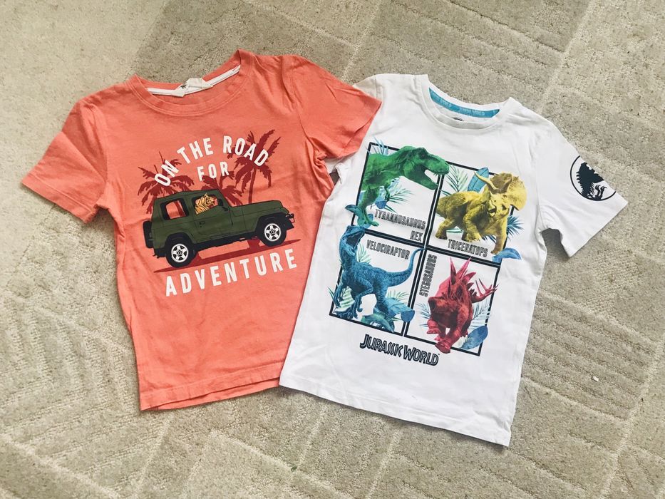 T-shirty chłopięce z nadrukiem 2 szt.,rozm. 122/128, H&M