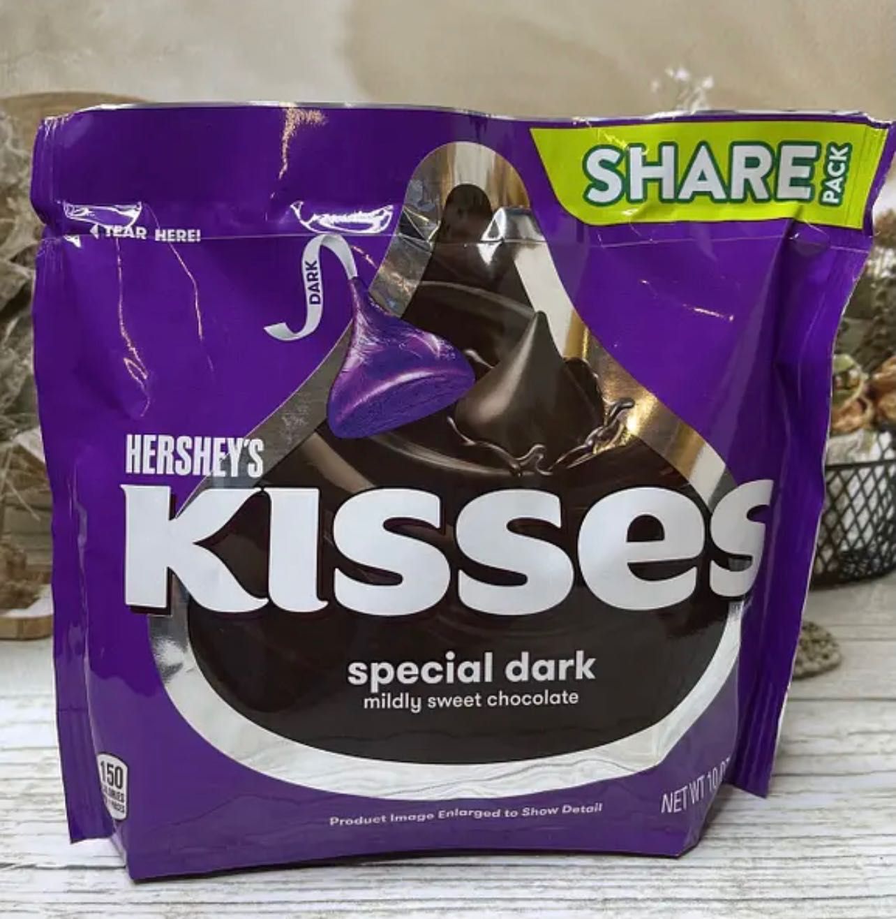 США Цукерки Hershey's Kisses чорний шоколад