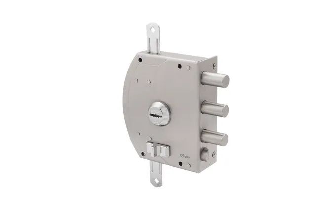 Fechadura RODES alta segurança AÇO INOX 2500 AZ 60x130 na caixa