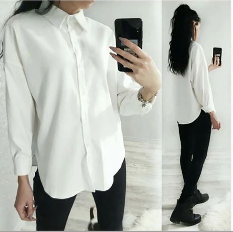 Сорочка біла велюр рубашка (one size)