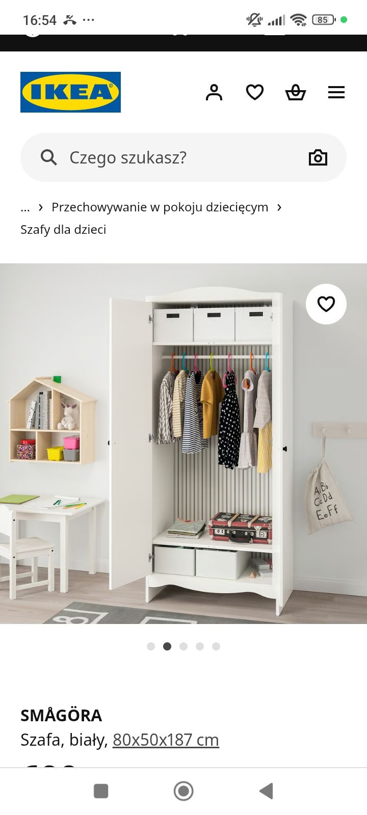 Szafa dziecięca biała Ikea smagora