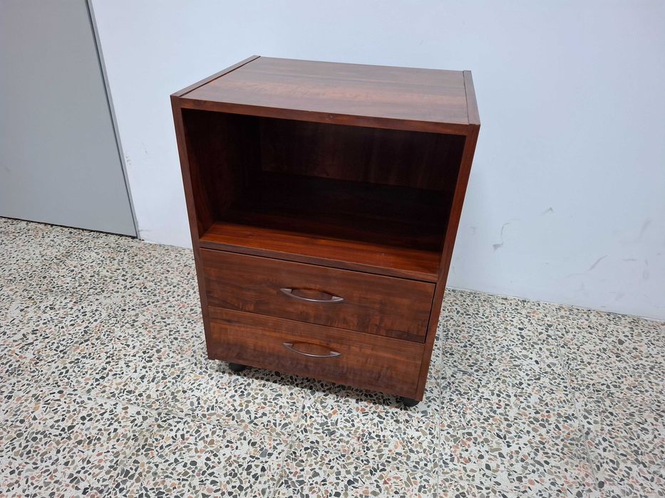 Conjunto De Escritório - Mesa Em L + Armário + Módulo C/ Rodas