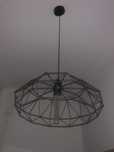 Lampa czarna sufitowa, metalowa, design